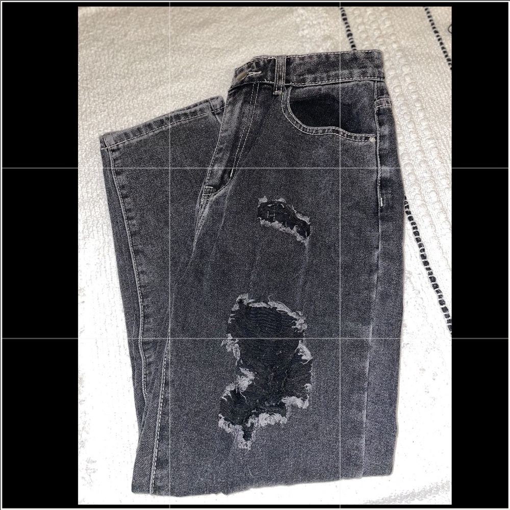 Shein ripped mom jeans